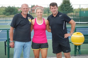 Przemysław Kurszewski, Angelique Kerber oraz Jarosław Szczepański